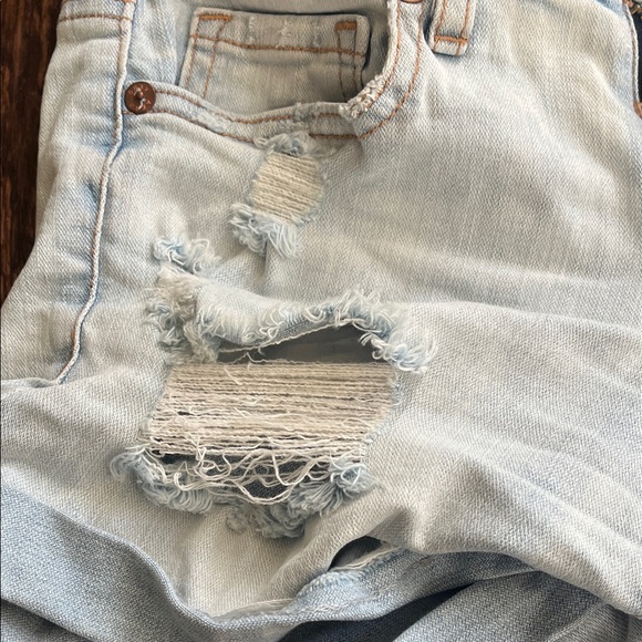 Aeropostale Distressed Light Blue Denim Shorts - Picture 3 of 6